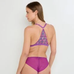 SOUTIEN-GORGE SANS ARMATURE MULTICO VIOLET 3 SOUTIEN-GORGE SANS ARMATURE MULTICO VIOLET -Rougegorge Boutique 21319400 M