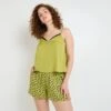 Top Satin VERT -Rougegorge Boutique 21321001 F