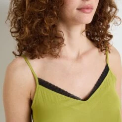 Top Satin VERT -Rougegorge Boutique 21321001 Z