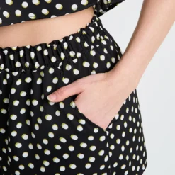 Short De Pyjama Satin MULTICO NOIR 4 Short De Pyjama Satin MULTICO NOIR -Rougegorge Boutique 21321101 Z