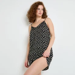 Nuisette Satin MULTICO NOIR