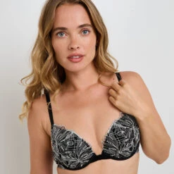 SOUTIEN-GORGE AMPLIFORME PUSH UP MULTICO NOIR -Rougegorge Boutique 21329400 M