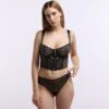 SOUTIEN-GORGE CORBEILLE BUSTIER NOIR -Rougegorge Boutique 21345900 F