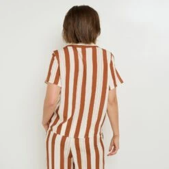 CHEMISE MANCHES COURTES MULTICO BLANC -Rougegorge Boutique 21355000 D