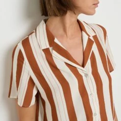 CHEMISE MANCHES COURTES MULTICO BLANC -Rougegorge Boutique 21355000 Z