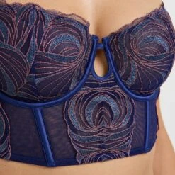 SOUTIEN-GORGE CORBEILLE BUSTIER MULTICO BLEU -Rougegorge Boutique 21371500 Z