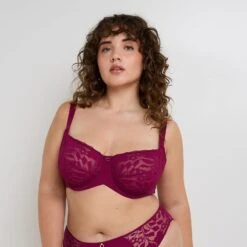 SOUTIEN-GORGE EMBOITANT PRUNE