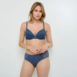 SHORTY DENTELLE BLEU -Rougegorge Boutique 21399700 D