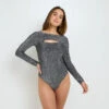 BODY BRASSIERE INTEGREE GRIS CLAIR -Rougegorge Boutique 21408000 F