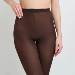 COLLANT UNI 60 DENIERS MARRON -Rougegorge Boutique 21453801 Z