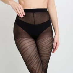 COLLANT FANTAISIE 60 DENIERS NOIR -Rougegorge Boutique 21461000 Z