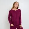 PULL AVEC LUREX BORDEAUX -Rougegorge Boutique 21498100 F