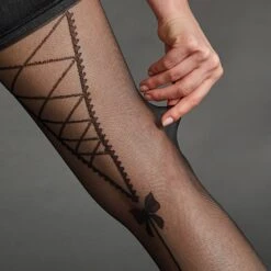 BAS AUTOFIXANT 20D NOIR -Rougegorge Boutique 40135401 D