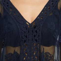 BEACHWEAR TUNIQUE BRODEE MARINE 4 BEACHWEAR TUNIQUE BRODEE MARINE -Rougegorge Boutique 42582503 Z