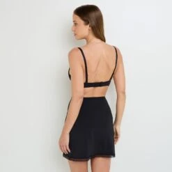 JUPON MICROFIBRE RECYCLEE NOIR 4 JUPON MICROFIBRE RECYCLEE NOIR -Rougegorge Boutique 43184101 D