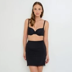 JUPON MICROFIBRE RECYCLEE NOIR