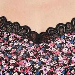 TOP NOIR/ROSE -Rougegorge Boutique 43186704 Z