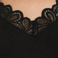 TEE SHIRT MANCHES COURTES NOIR -Rougegorge Boutique 43186800 Z