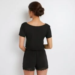 SHORT VISCOSE NOIR 4 SHORT VISCOSE NOIR -Rougegorge Boutique 43187001 D