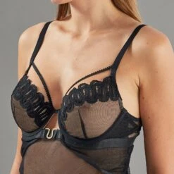 NUISETTE A ARMATURE TULLE NOIR -Rougegorge Boutique 43190100 Z