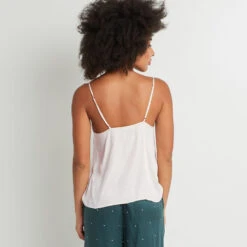 TOP BRETELLES VISCOSE IVOIRE -Rougegorge Boutique 43193100 D