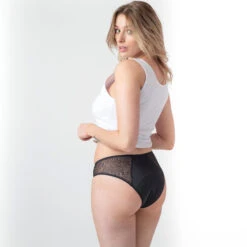 Culotte Menstruelle Flux Moyen NOIR -Rougegorge Boutique 77012600 Z