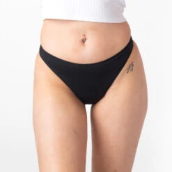 Tanga Menstruel Flux Léger NOIR