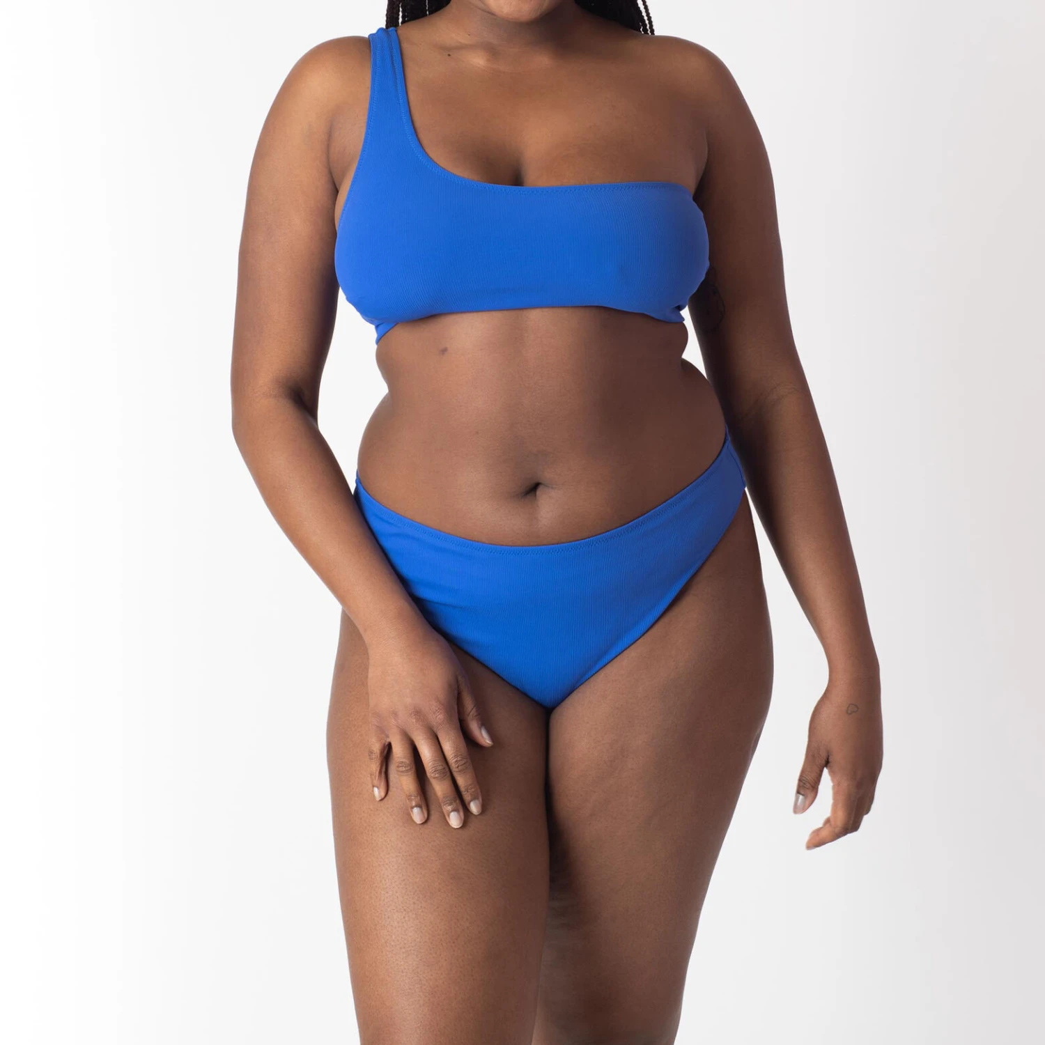 BRASSIERE ONE SHOULDER MAILLE COTEL BLEU BRASSIERE ONE SHOULDER MAILLE COTEL BLEU -Rougegorge Boutique 77015600 D