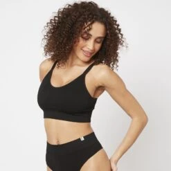 BRASSIERE SANS COUTURE NOIR -Rougegorge Boutique 77018100 D